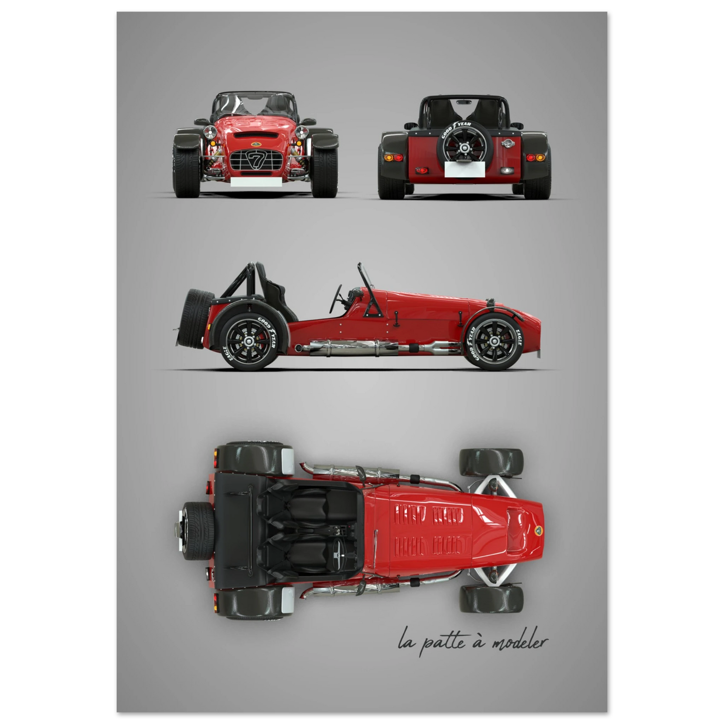 British Sports Car Aluminum Print - Driving Experience Art