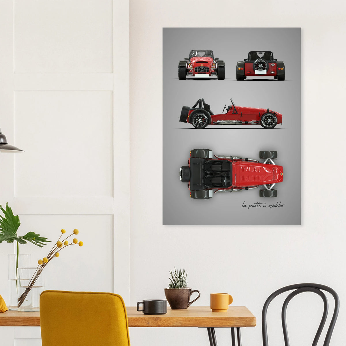 British Sports Car Aluminum Print - Driving Experience Art