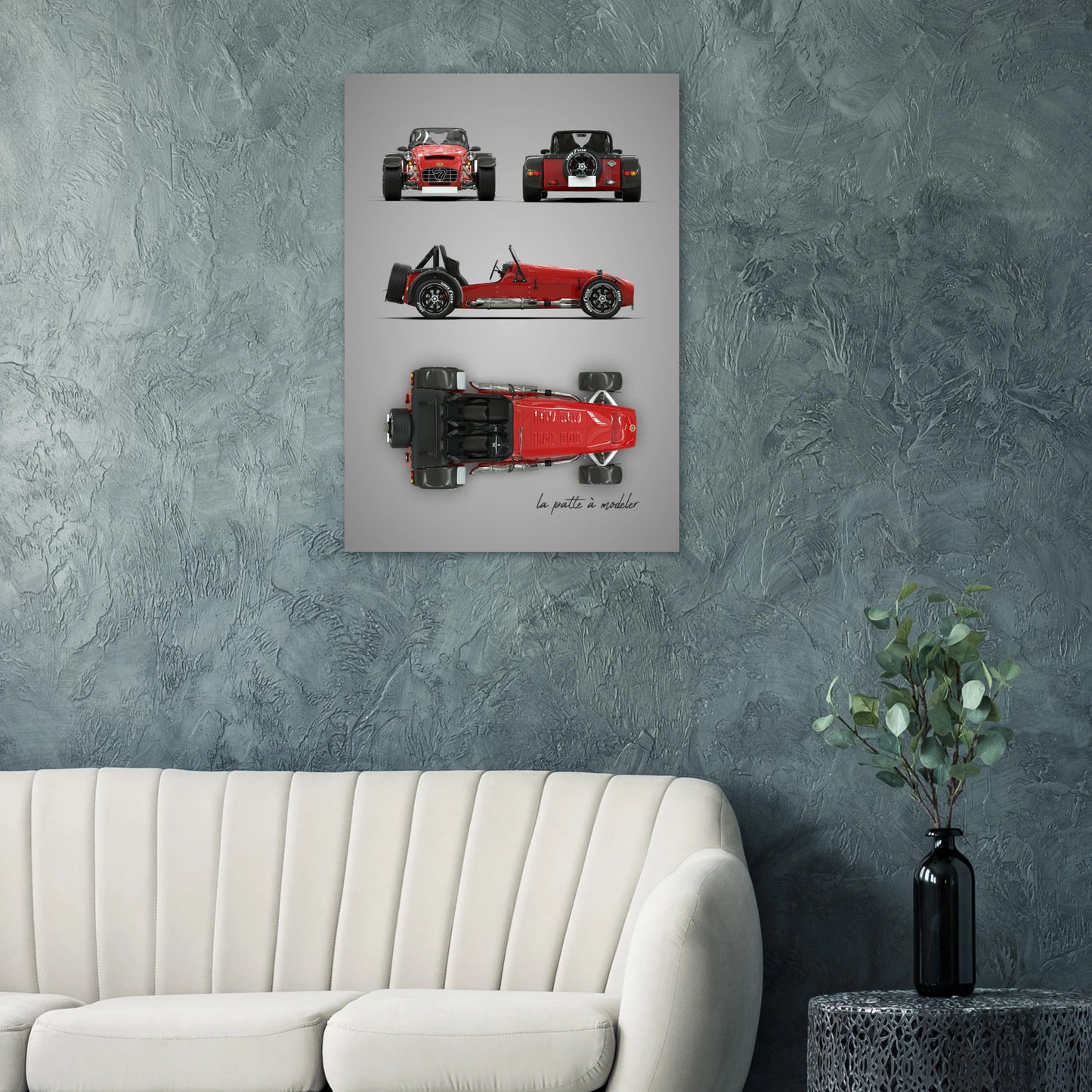 British Sports Car Aluminum Print - Driving Experience Art