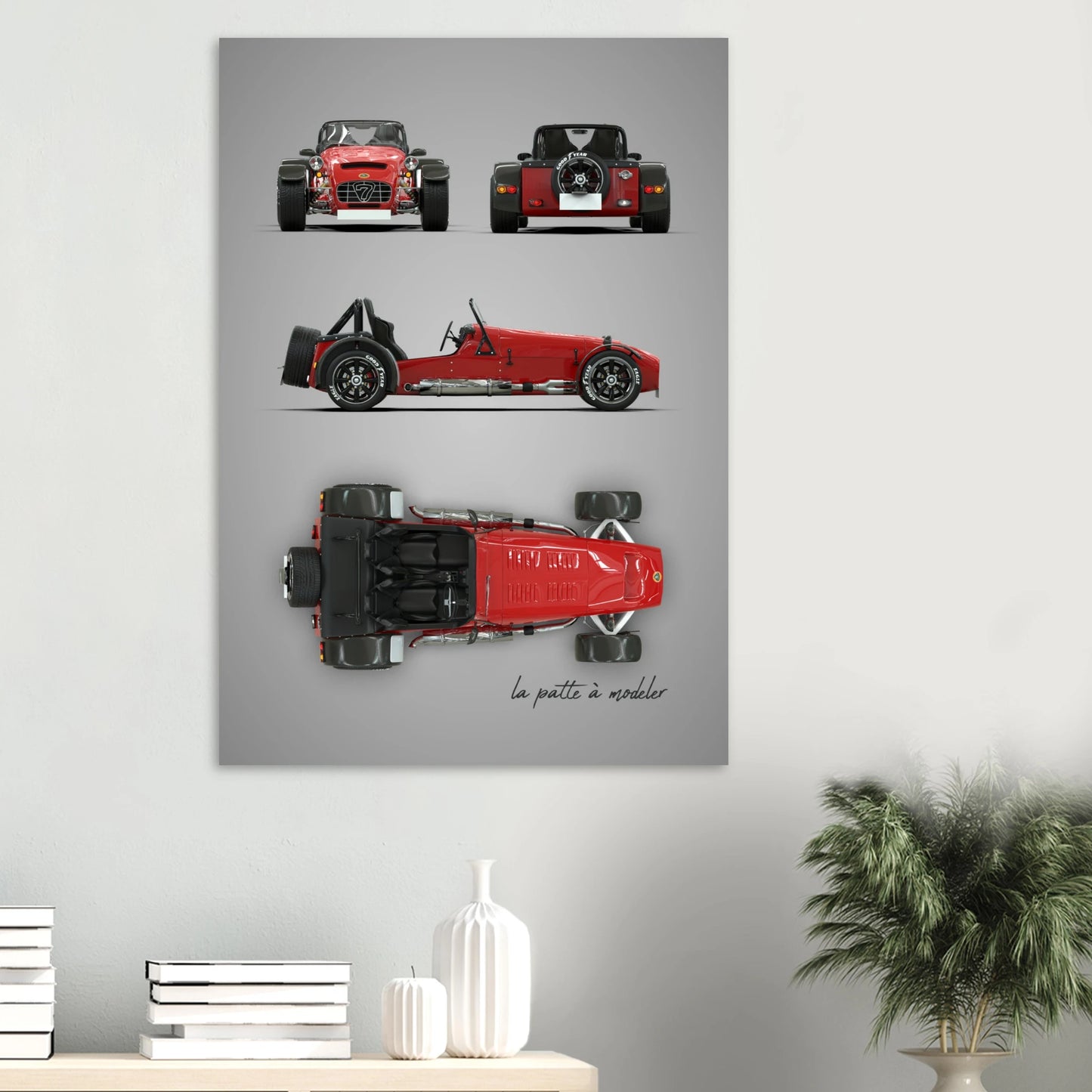 British Sports Car Aluminum Print - Driving Experience Art