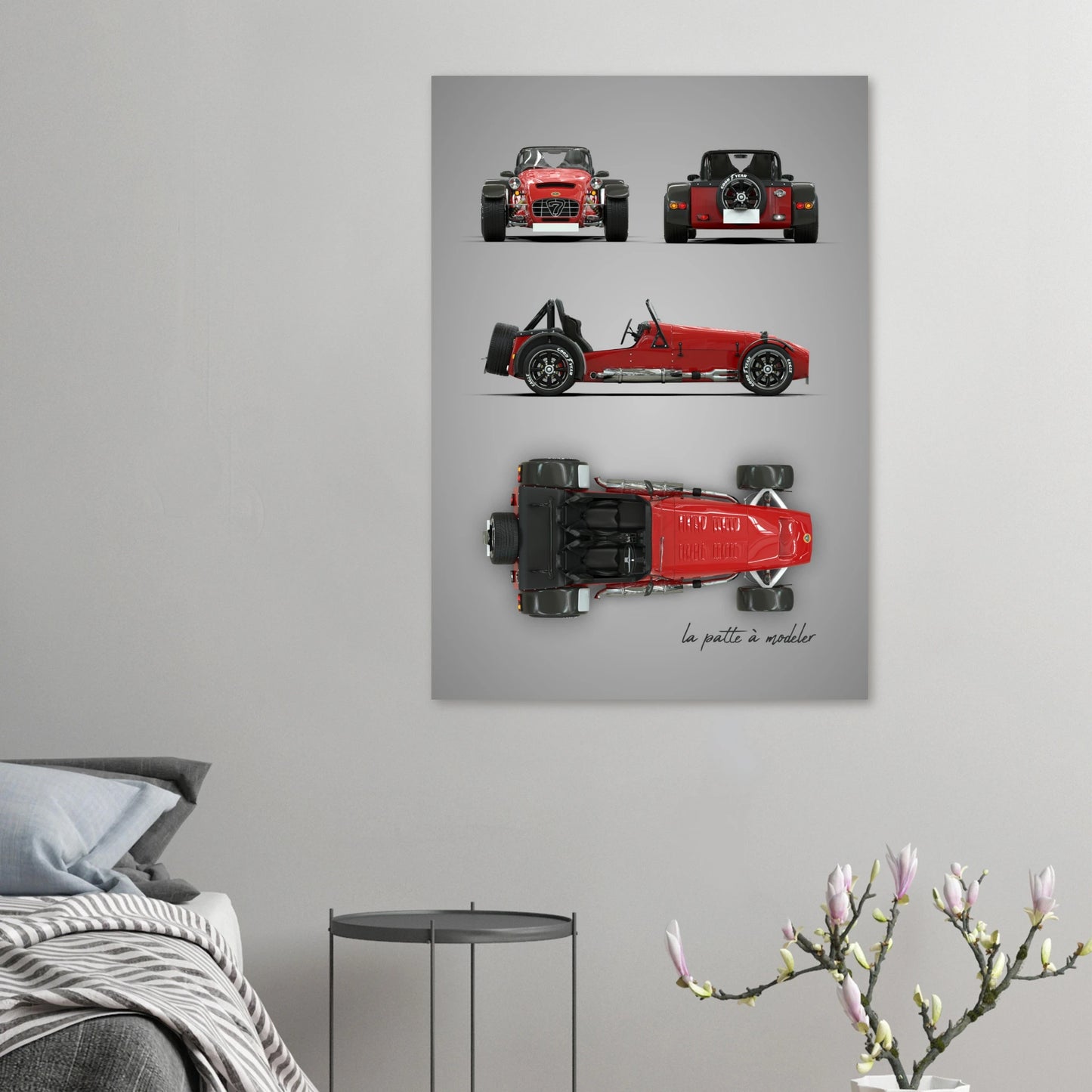 British Sports Car Aluminum Print - Driving Experience Art