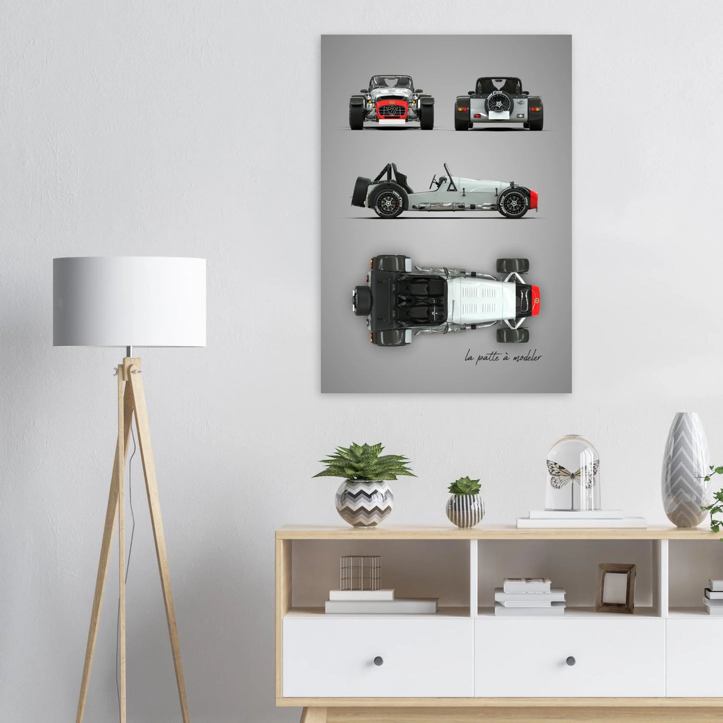 British Lightweight Car Aluminum Print - Track Heritage Art
