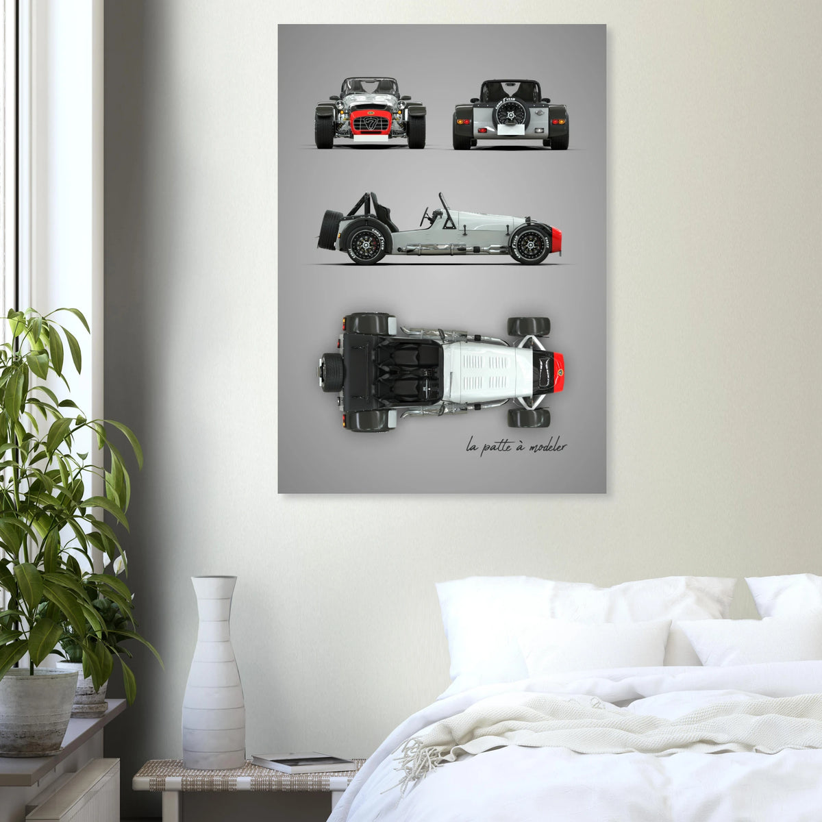 British Lightweight Car Aluminum Print - Track Heritage Art