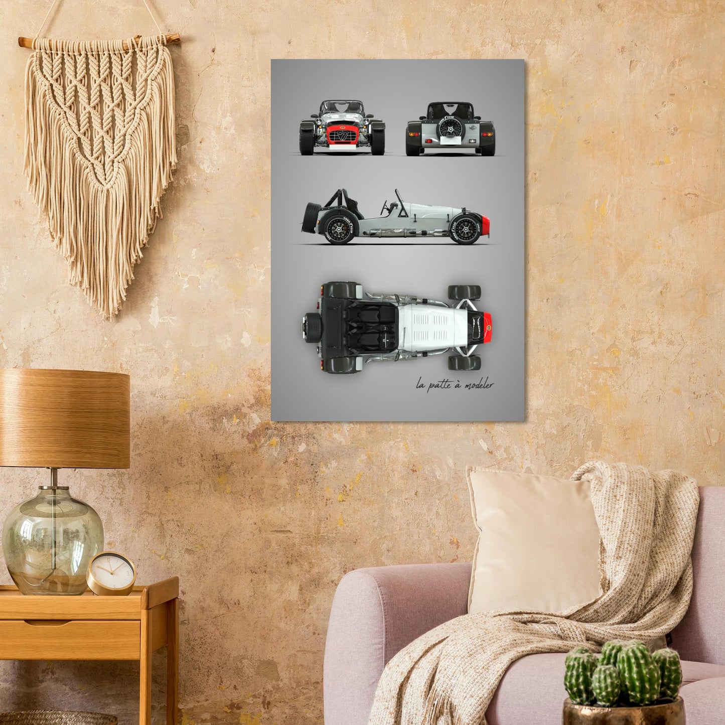 British Lightweight Car Aluminum Print - Track Heritage Art