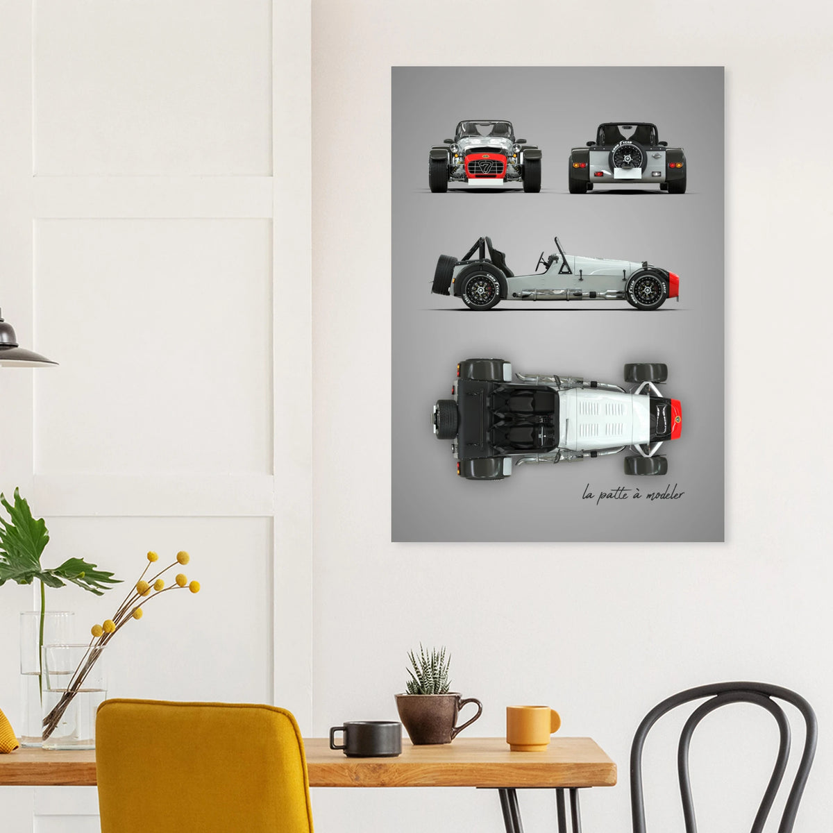 British Lightweight Car Aluminum Print - Track Heritage Art
