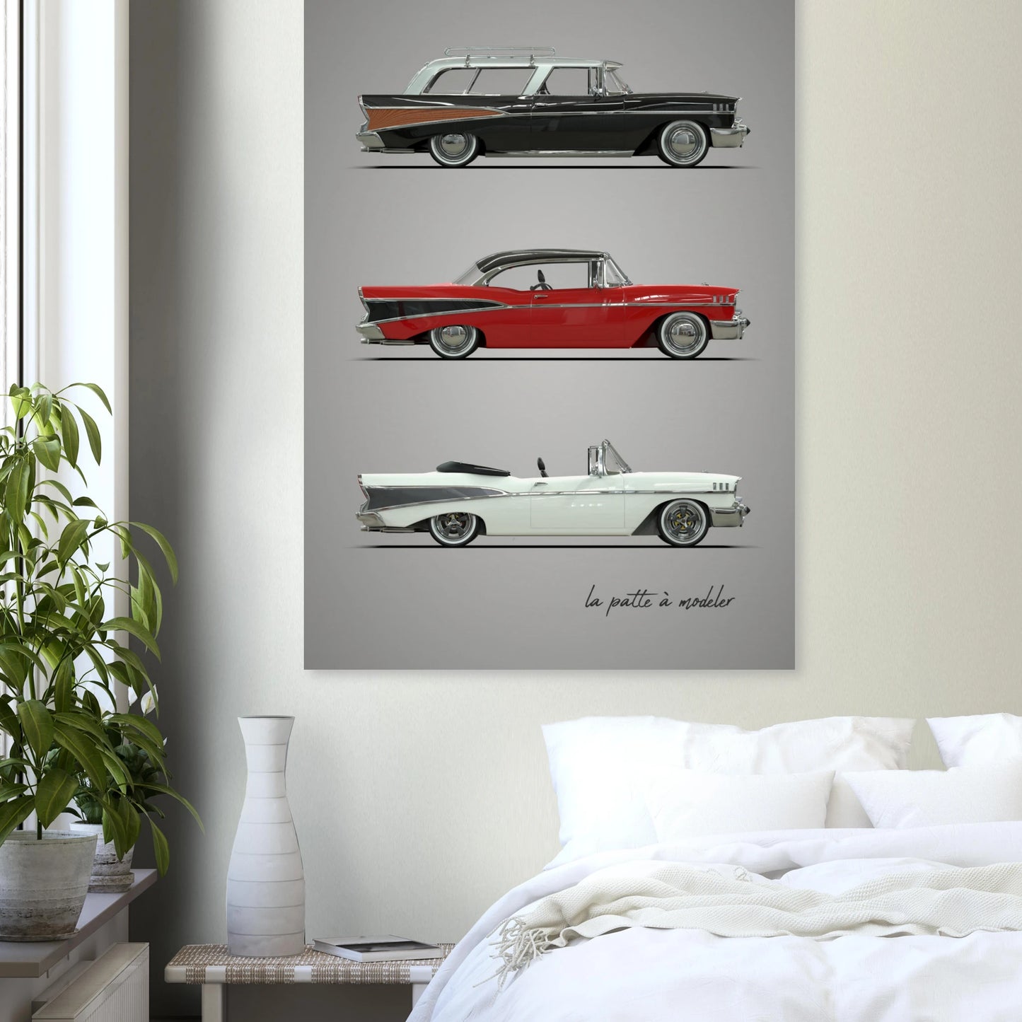 Classic American Car Poster - Vintage Chrome Art Print