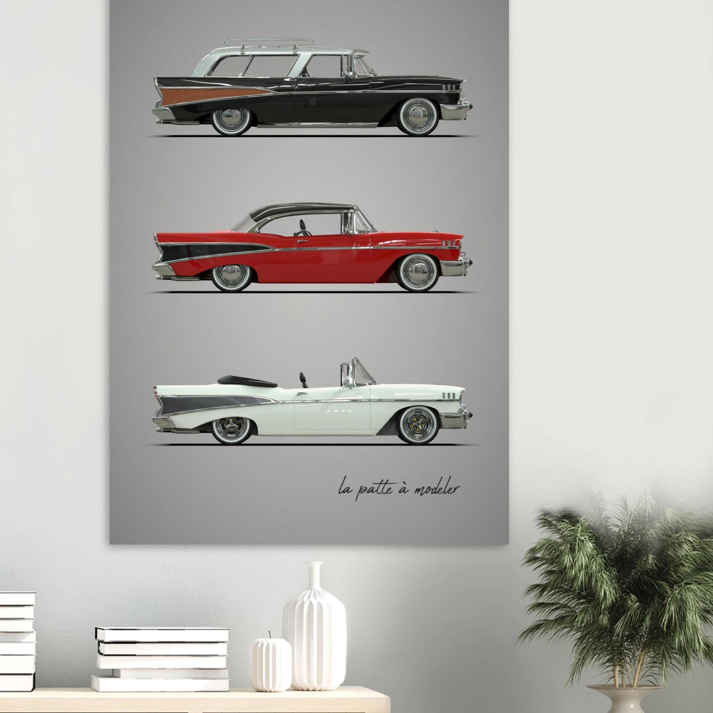 Classic American Car Poster - Vintage Chrome Art Print