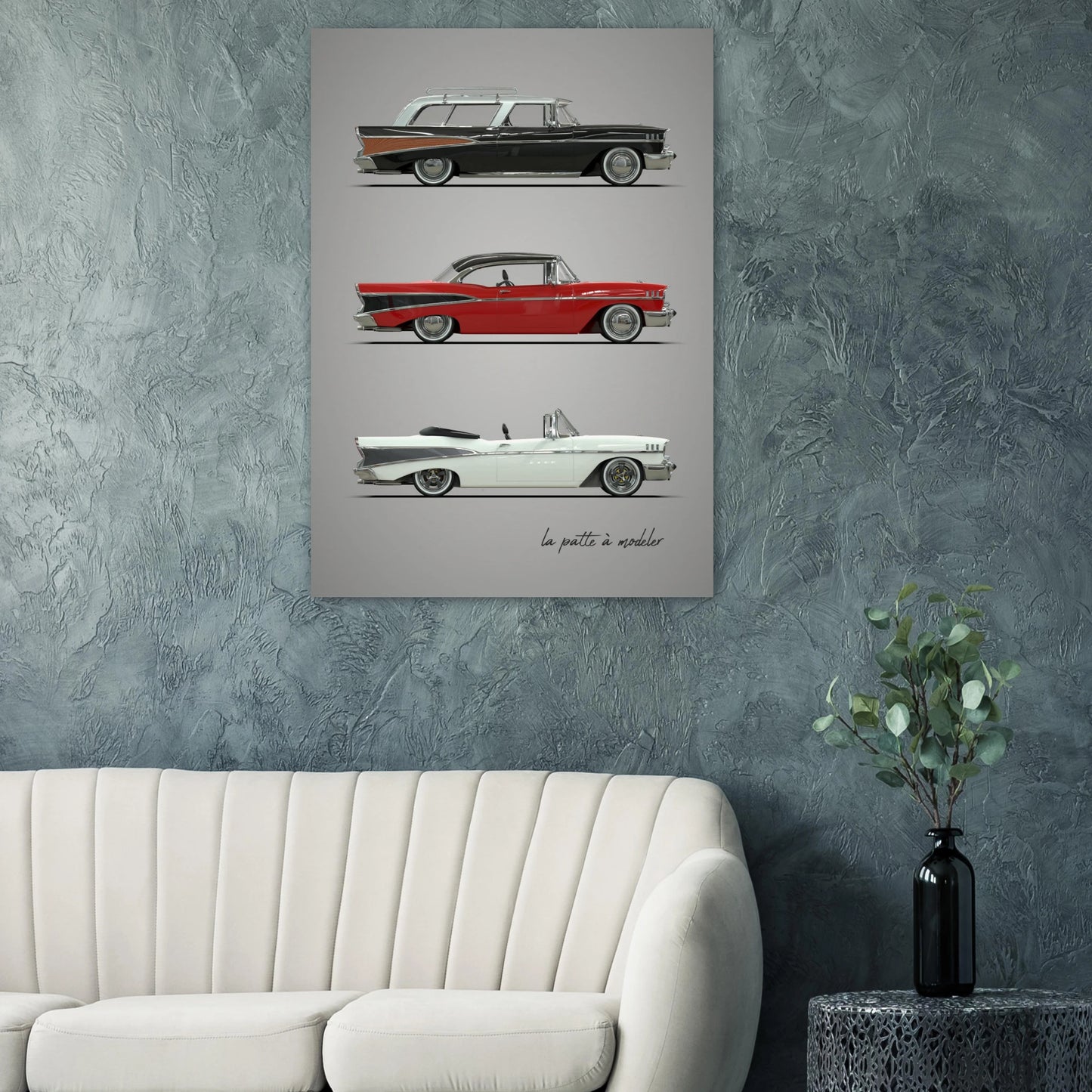 Classic American Car Poster - Vintage Chrome Art Print