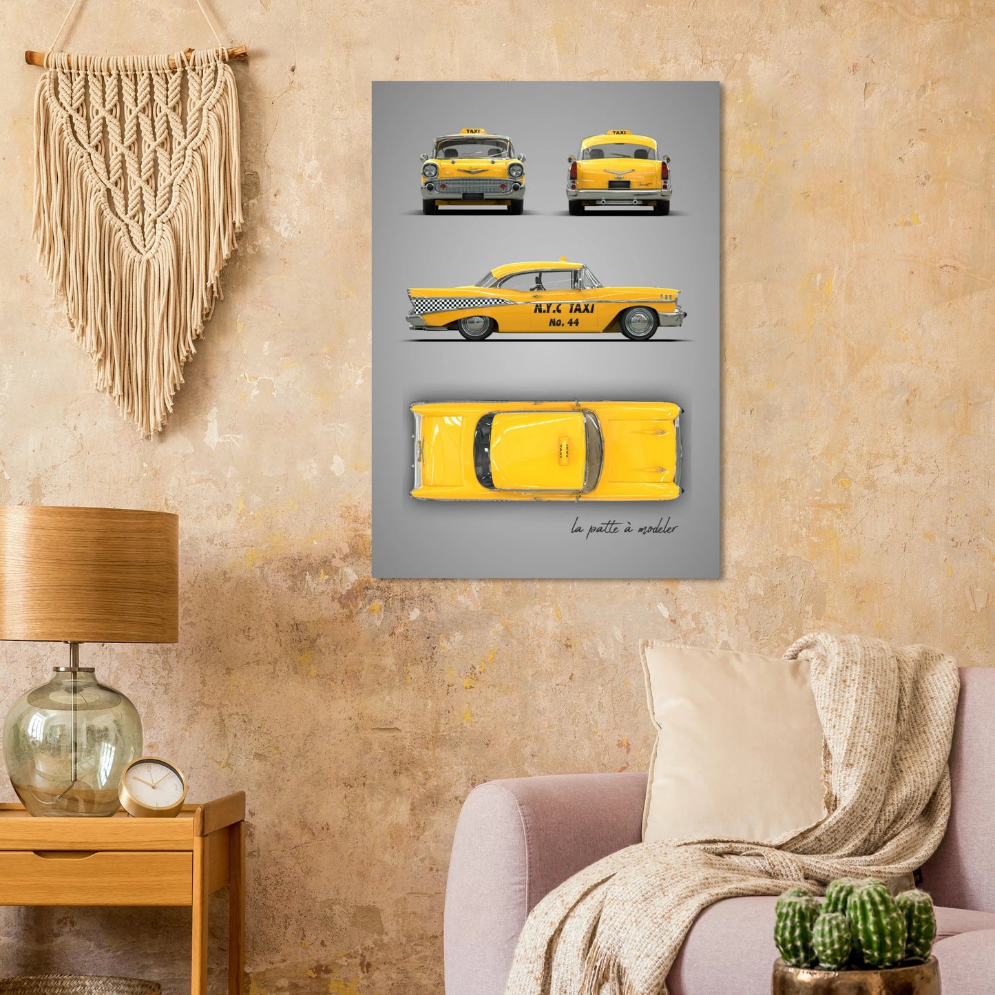 American Classic Car Aluminum Print - 1950s Chrome Era Art