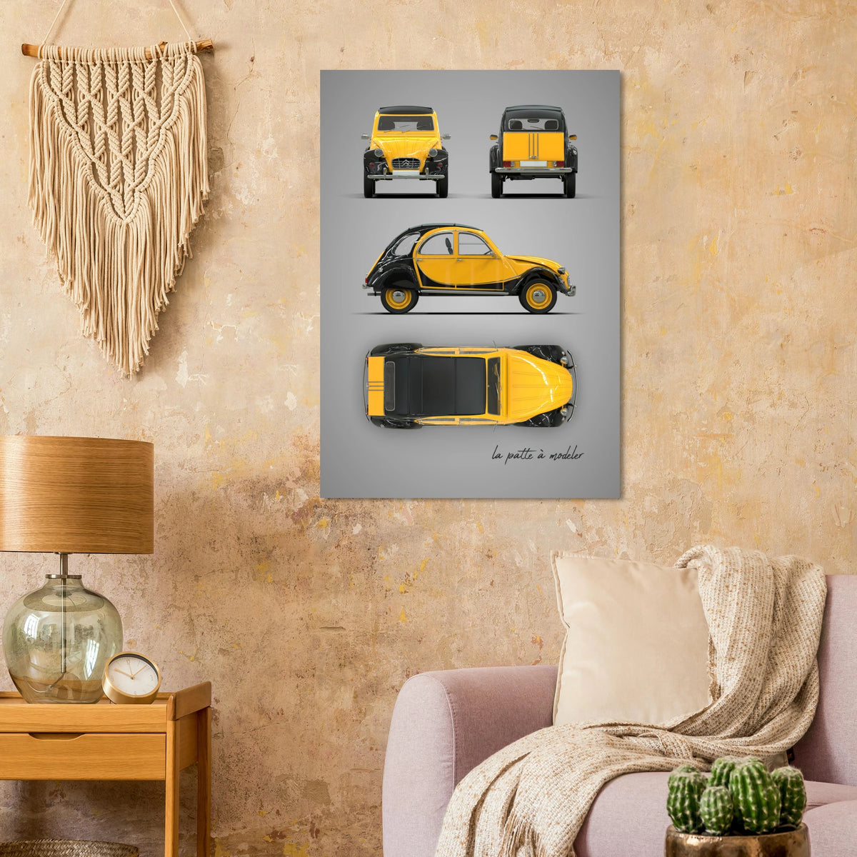French Classic Car Aluminum Print - Vintage Heritage Art