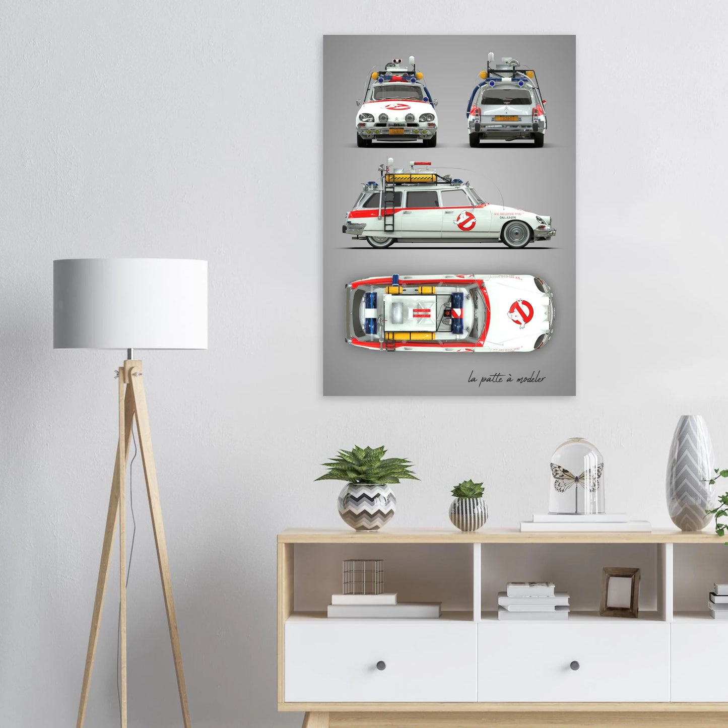 French Classic Car Aluminum Print - Custom Vintage Art