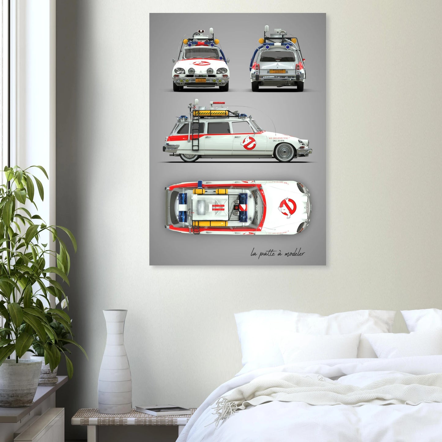 French Classic Car Aluminum Print - Custom Vintage Art