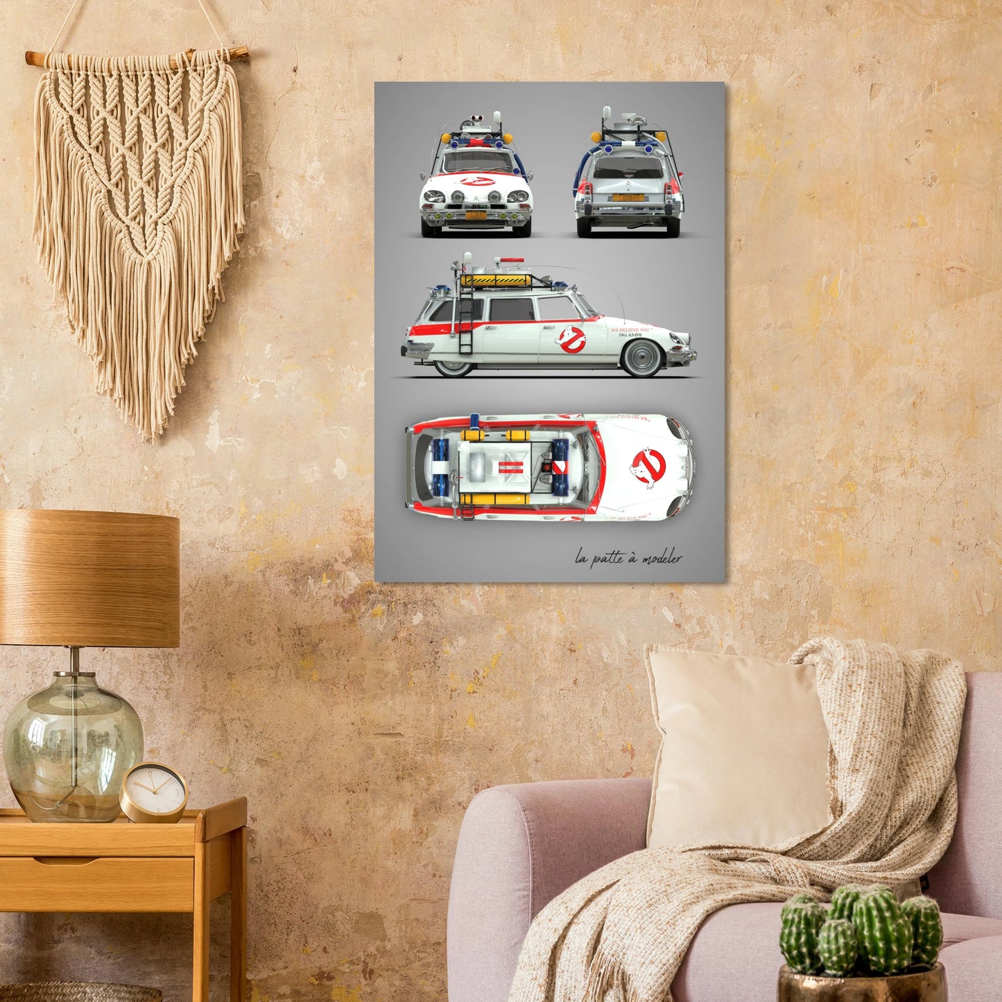 French Classic Car Aluminum Print - Custom Vintage Art