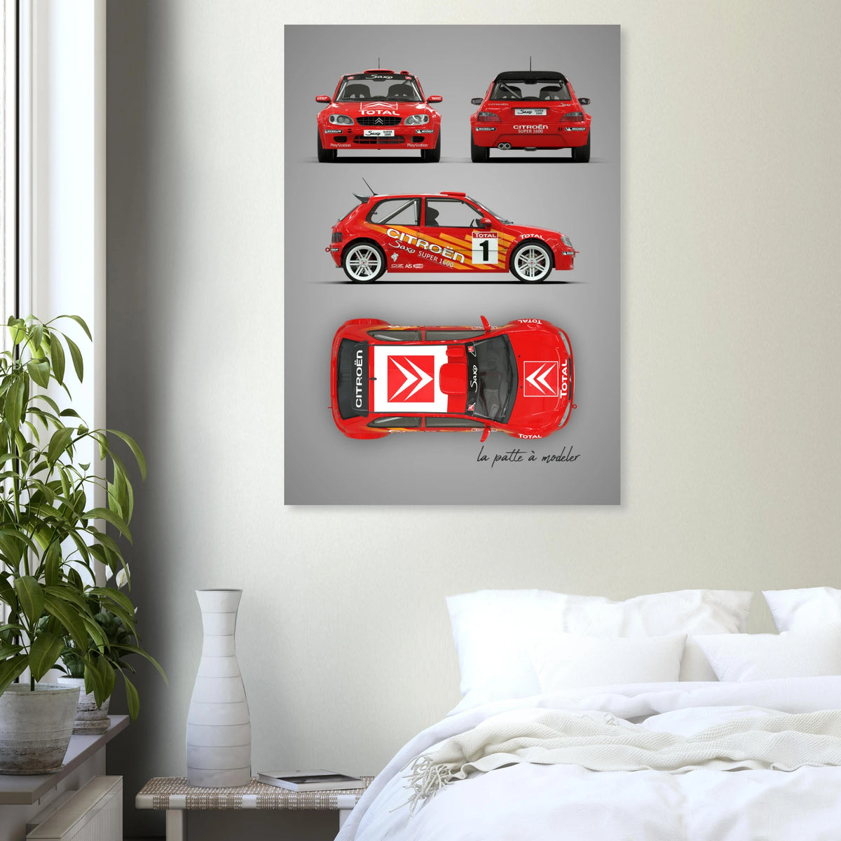 French Rally Car Aluminum Print - Hot Hatch Motorsport Art
