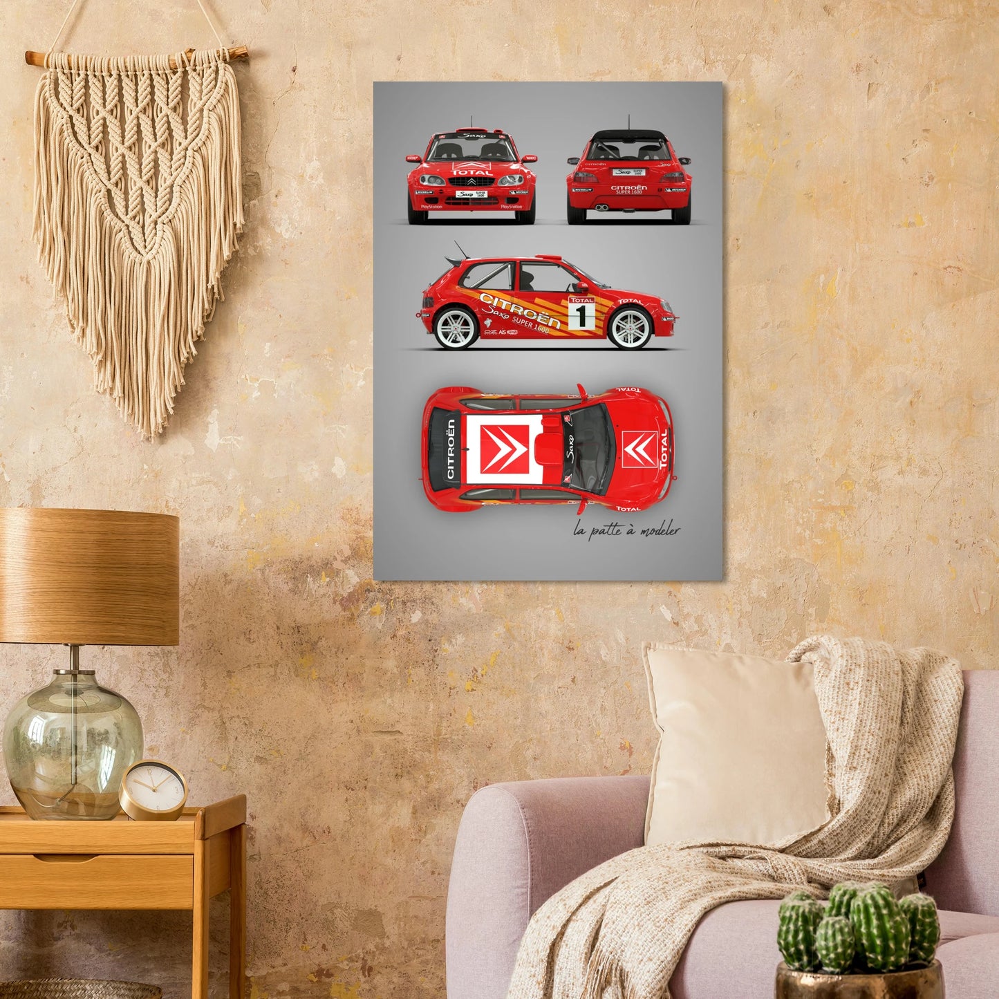 French Rally Car Aluminum Print - Hot Hatch Motorsport Art