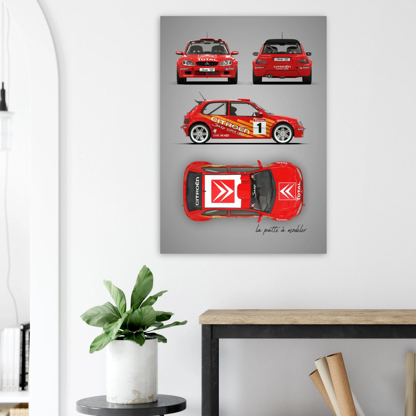 French Rally Car Aluminum Print - Hot Hatch Motorsport Art