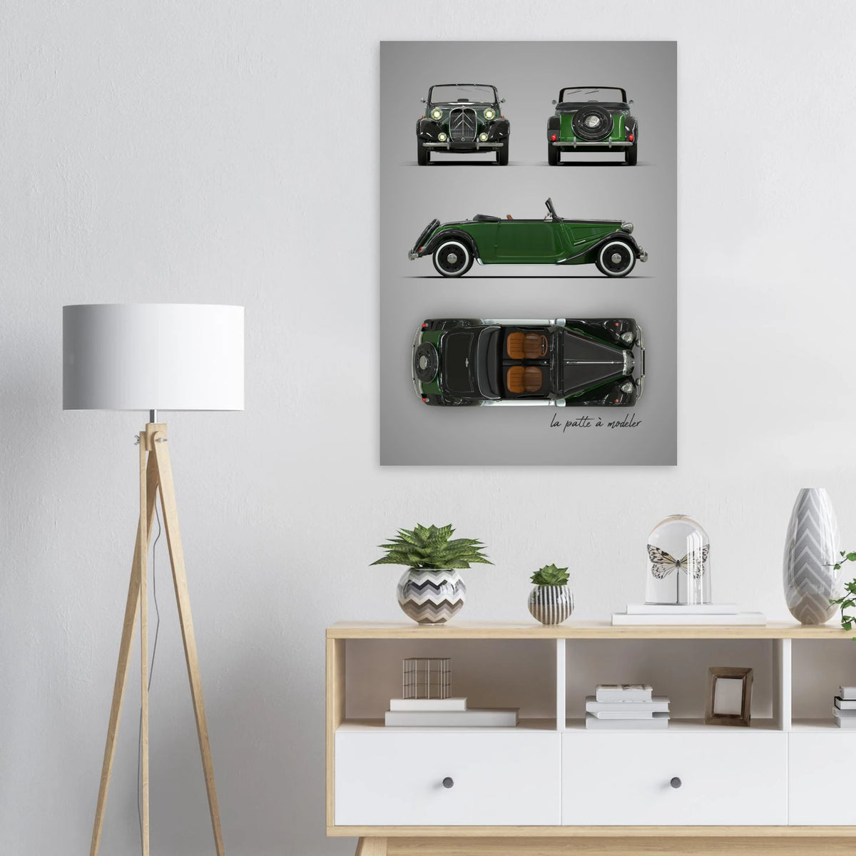 French Design Icon Aluminum Print - Classic Automotive Art