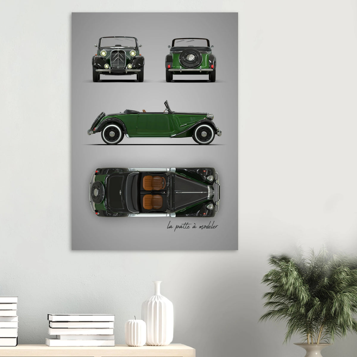 French Design Icon Aluminum Print - Classic Automotive Art