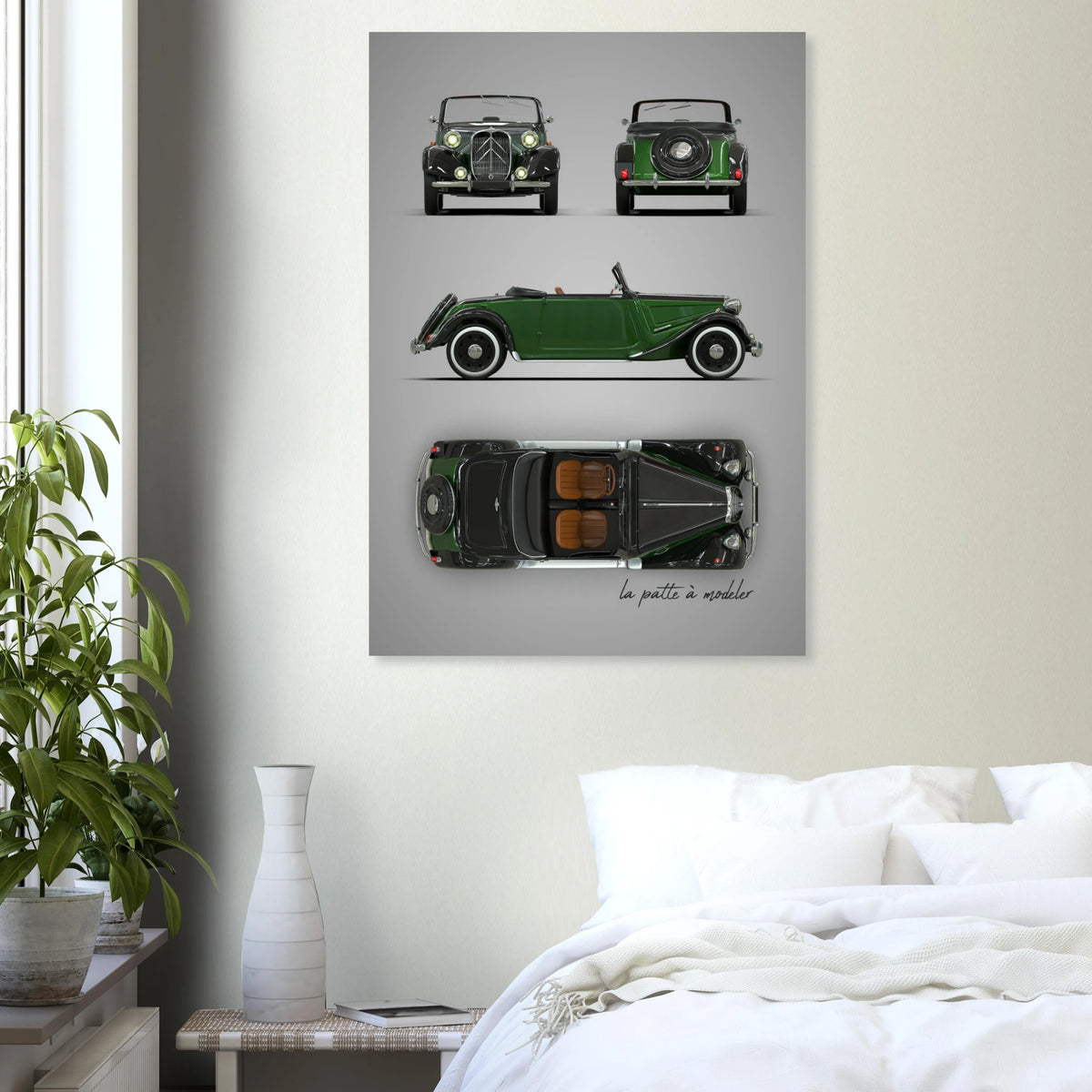 French Design Icon Aluminum Print - Classic Automotive Art