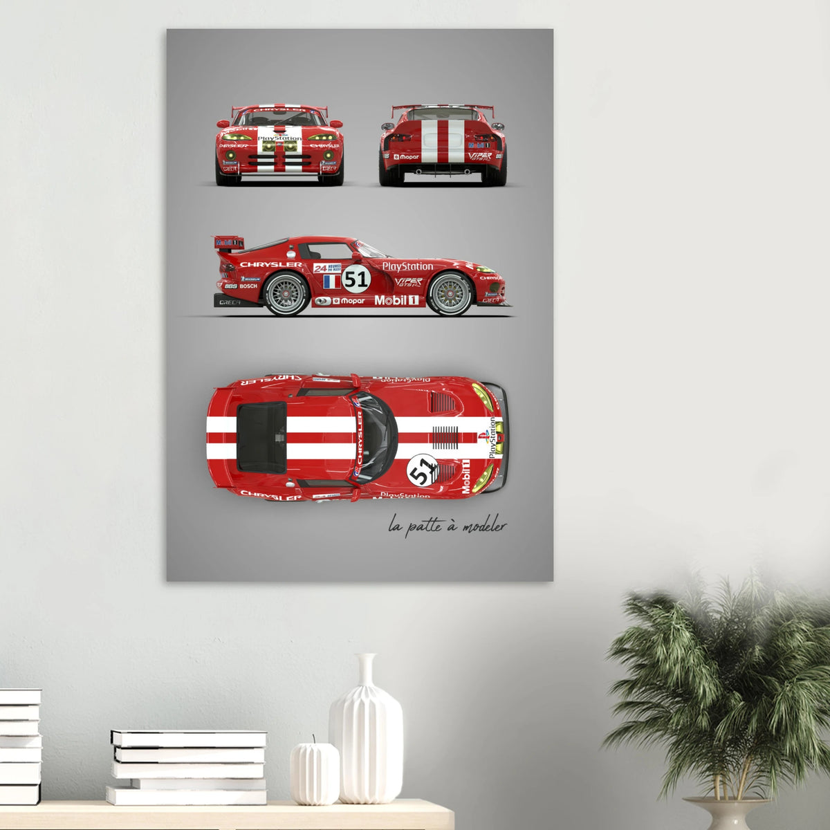 American Muscle Car Aluminum Print - Classic Performance Art