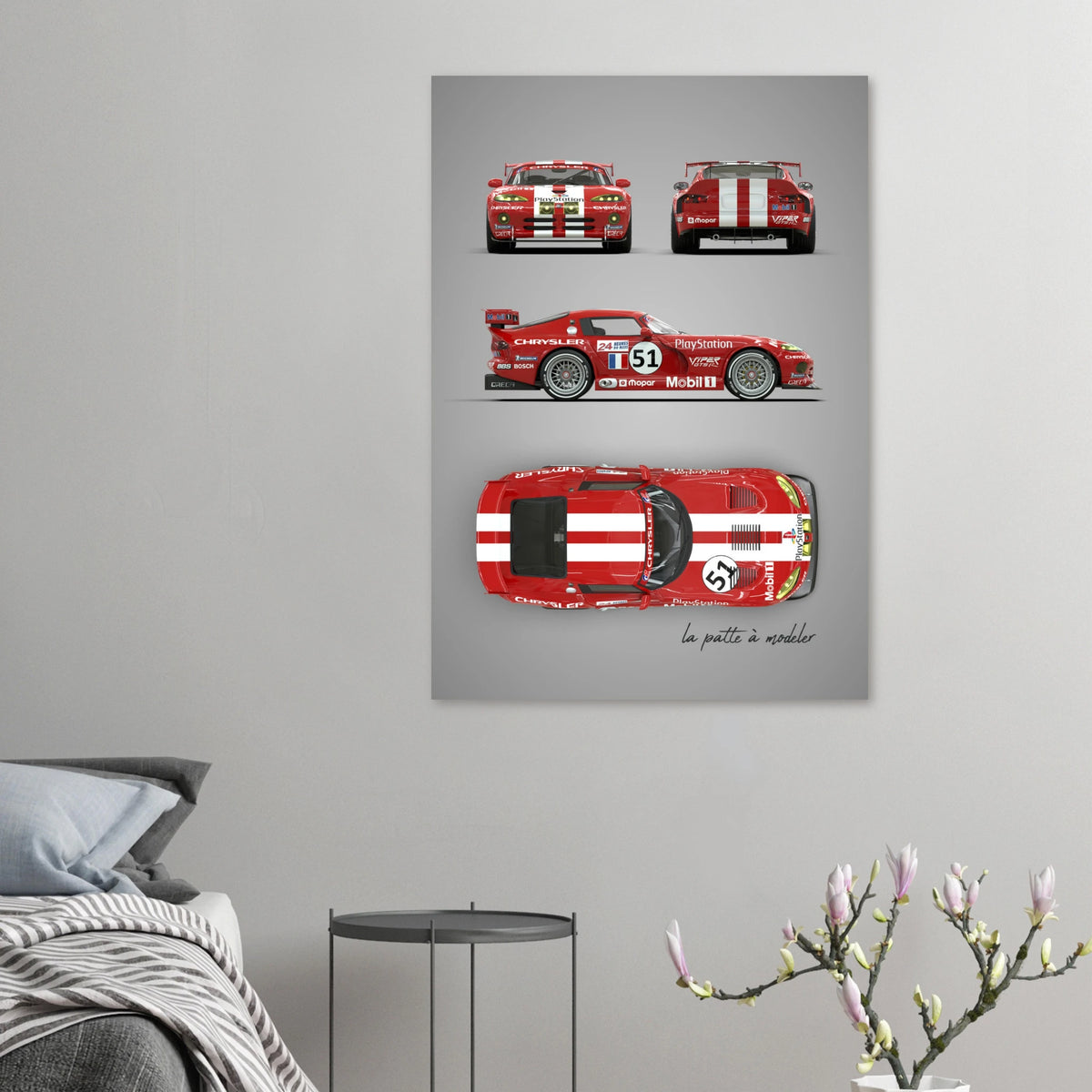 American Muscle Car Aluminum Print - Classic Performance Art