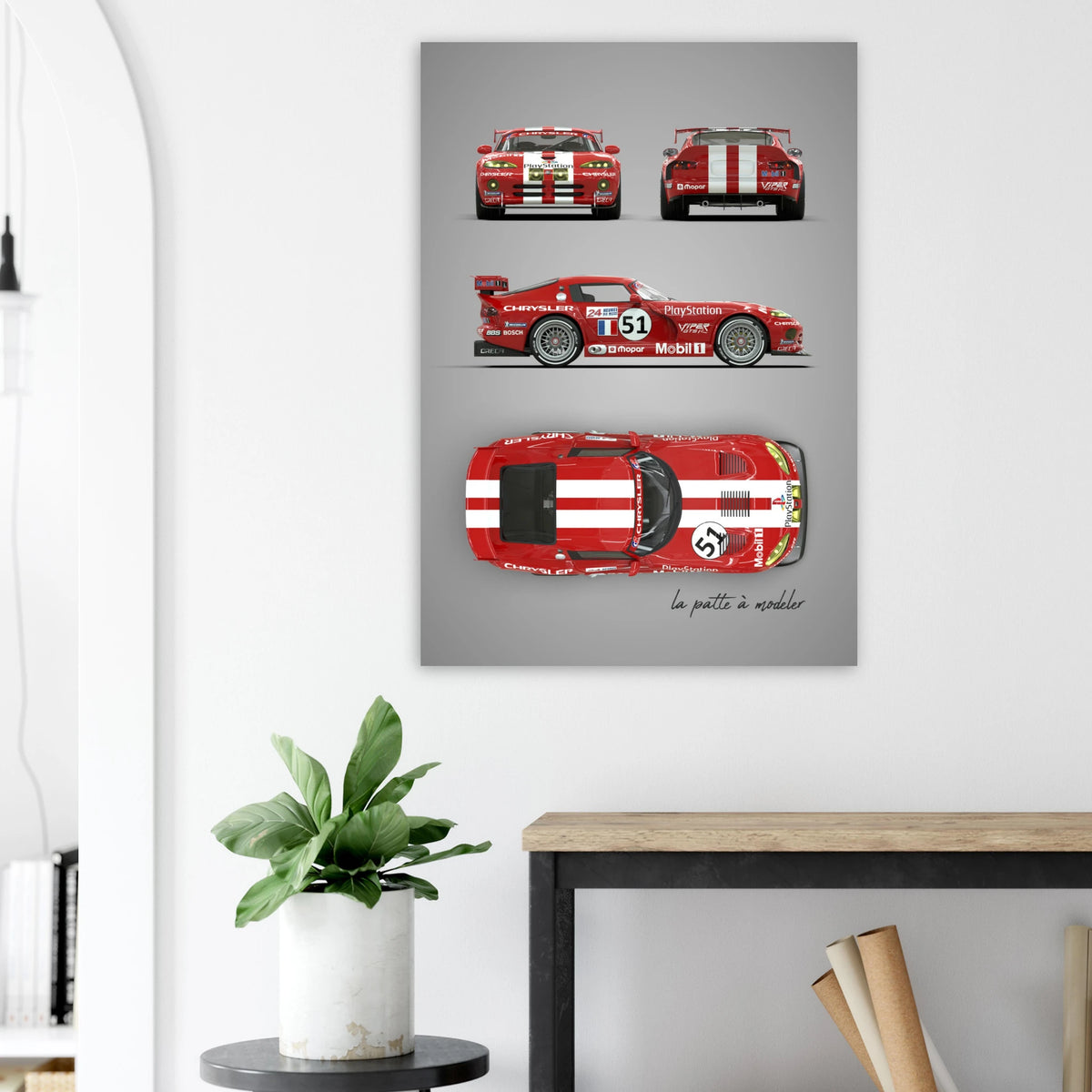 American Muscle Car Aluminum Print - Classic Performance Art