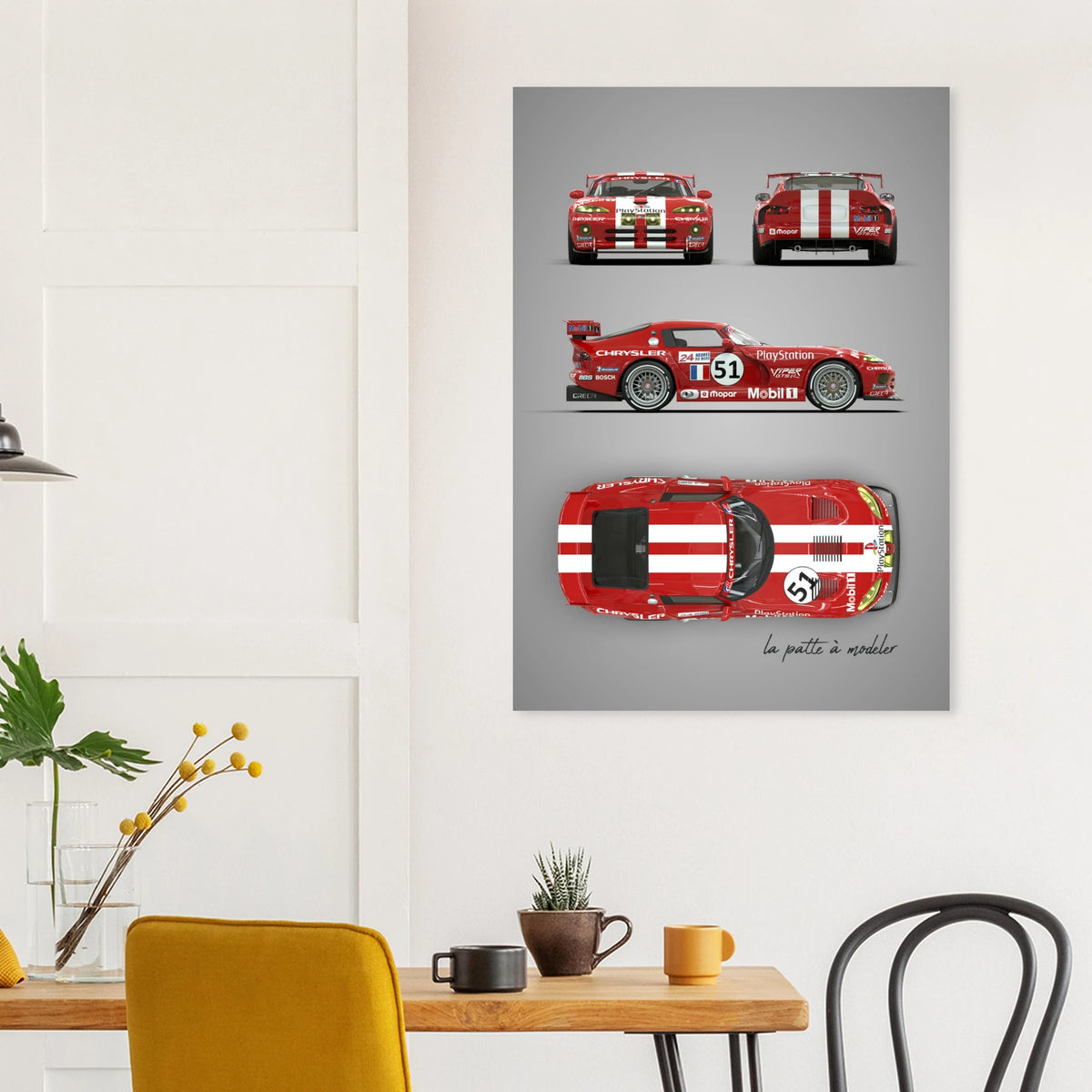 American Muscle Car Aluminum Print - Classic Performance Art