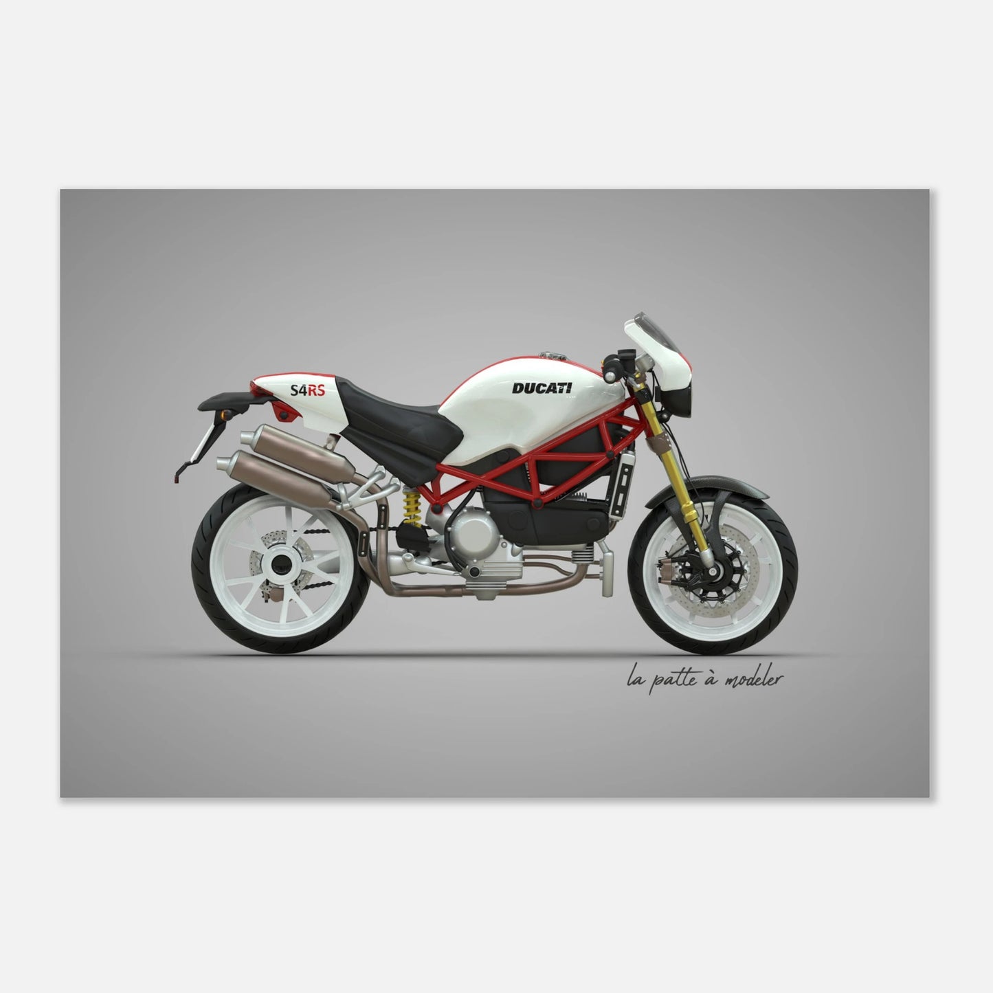 Italian Motorcycle Aluminum Print - Performance Icon Art