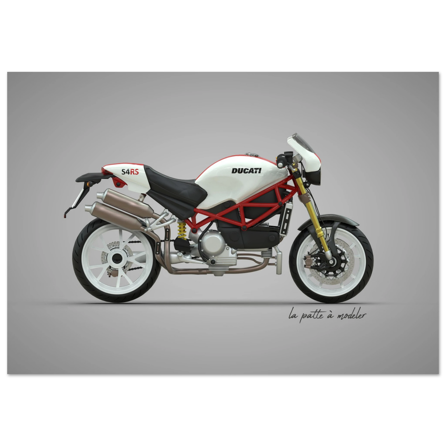 Italian Motorcycle Aluminum Print - Performance Icon Art