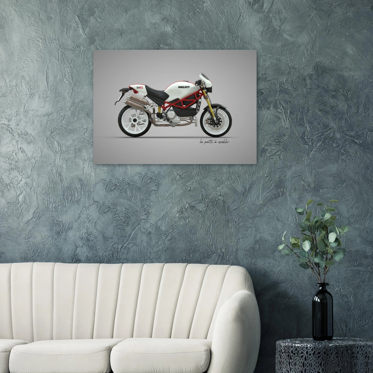 Italian Motorcycle Aluminum Print - Performance Icon Art