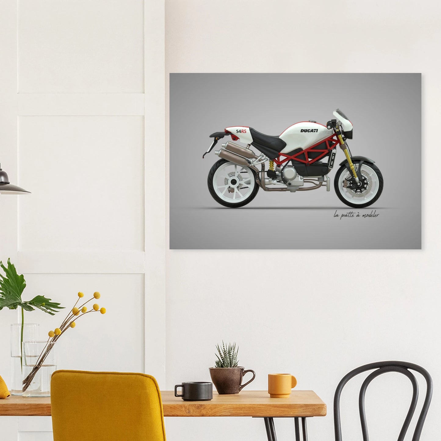 Italian Motorcycle Aluminum Print - Performance Icon Art