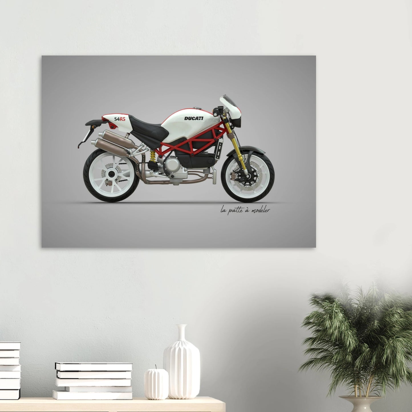 Italian Motorcycle Aluminum Print - Performance Icon Art
