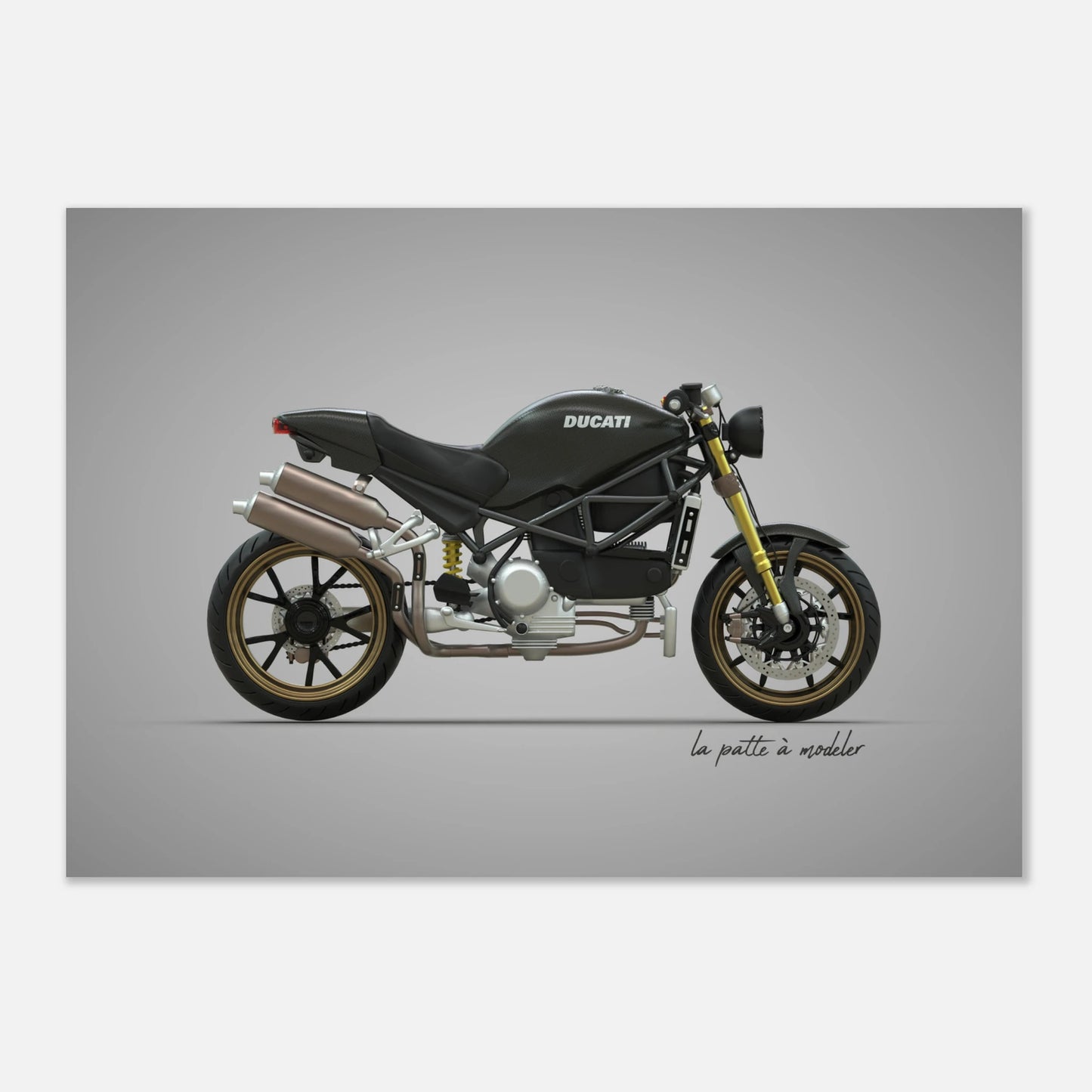 Italian Motorcycle Aluminum Print - Performance Heritage Art