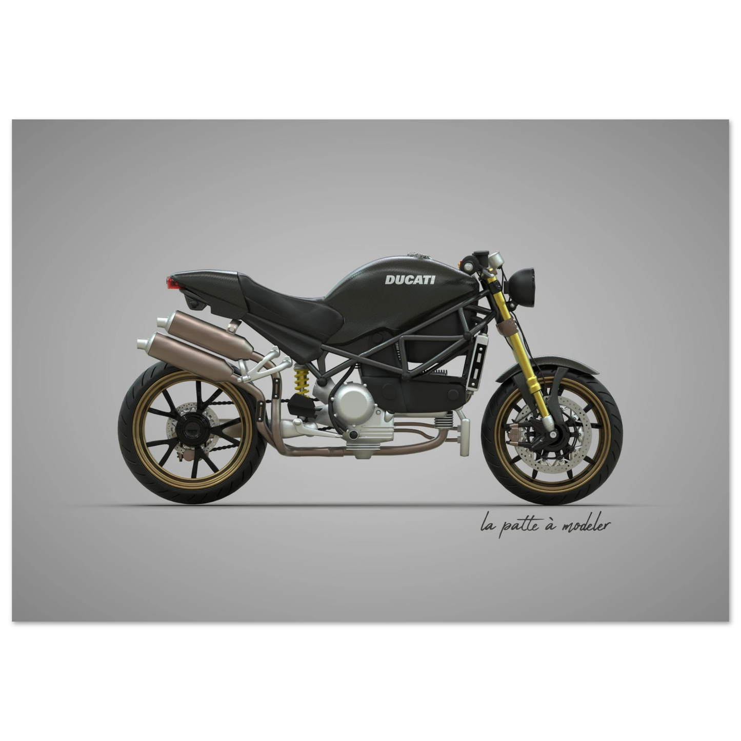 Italian Motorcycle Aluminum Print - Performance Heritage Art