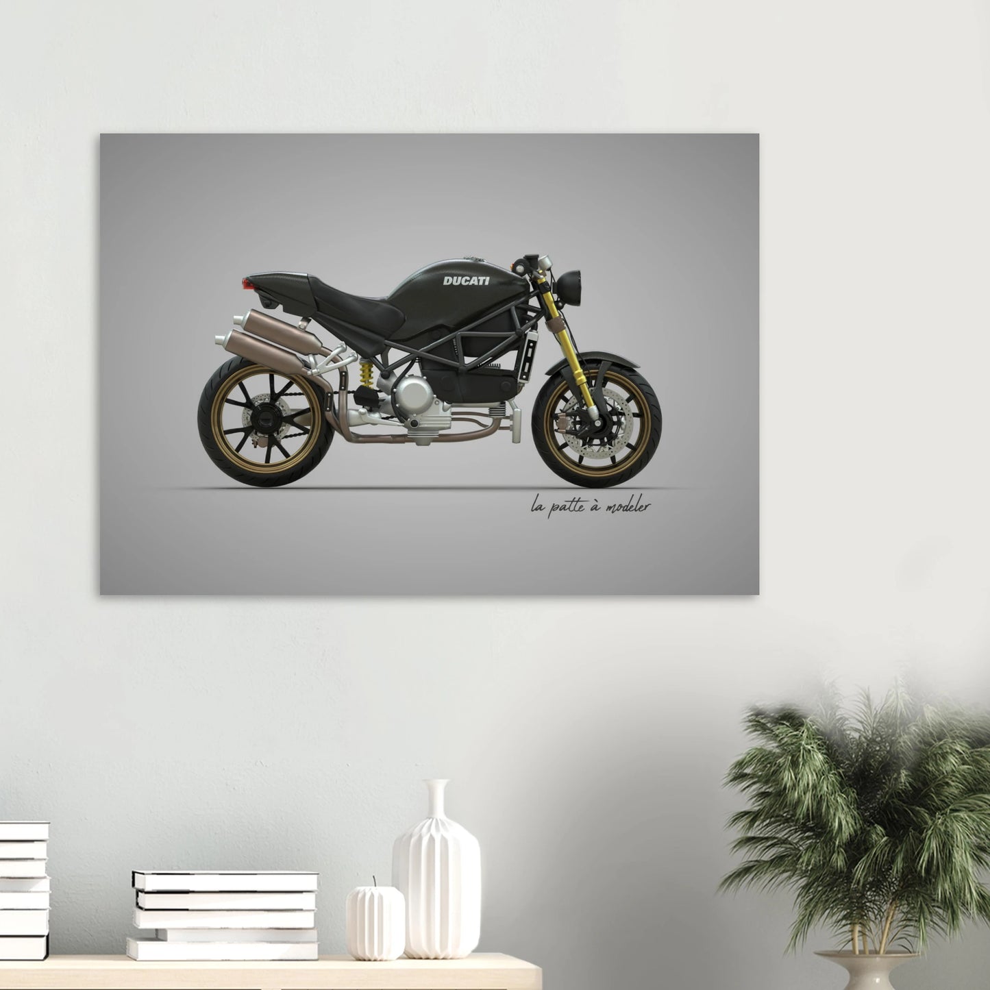Italian Motorcycle Aluminum Print - Performance Heritage Art