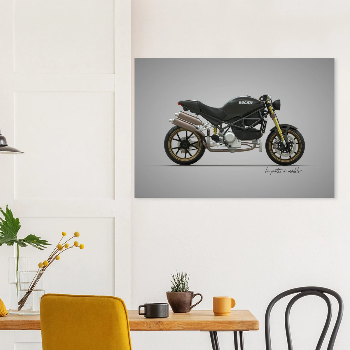 Italian Motorcycle Aluminum Print - Performance Heritage Art