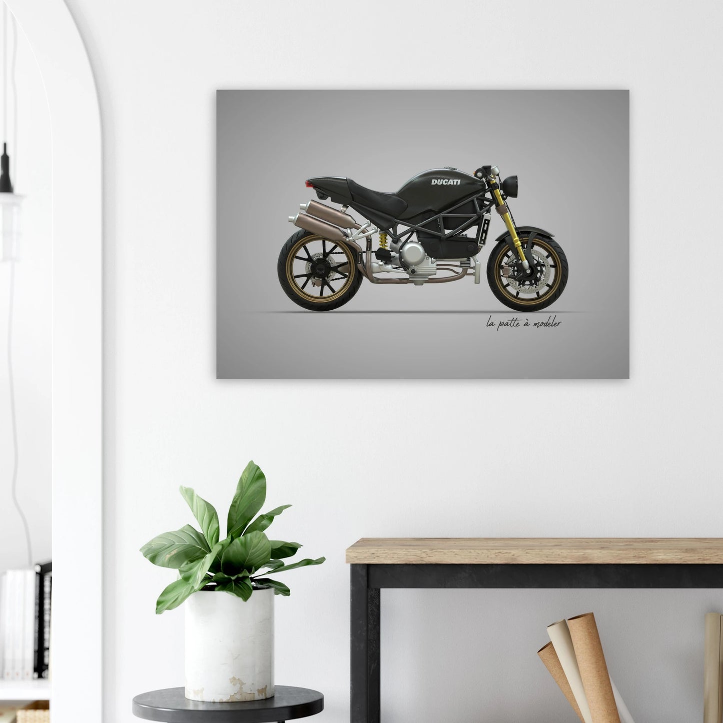 Italian Motorcycle Aluminum Print - Performance Heritage Art