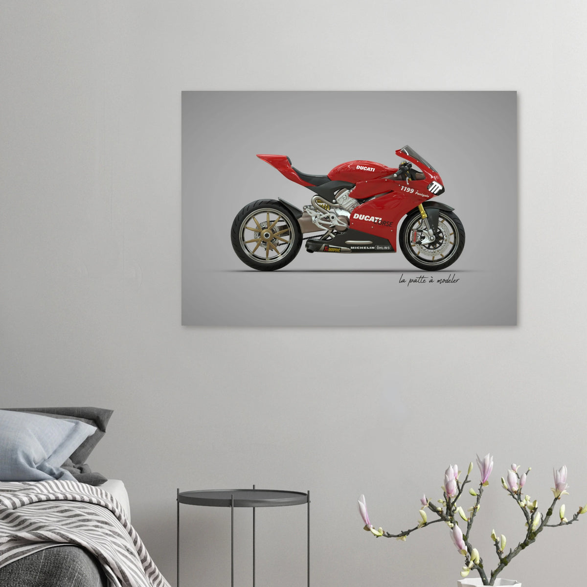Italian Motorcycle Aluminum Print - Racing Legend Art