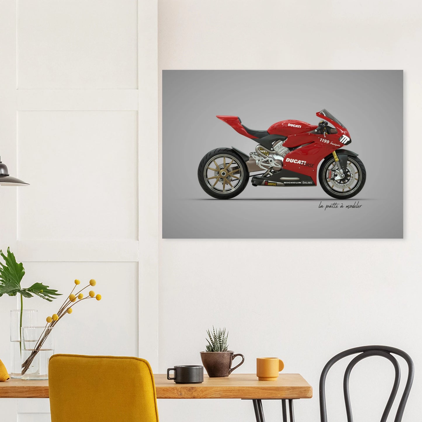 Italian Motorcycle Aluminum Print - Racing Legend Art