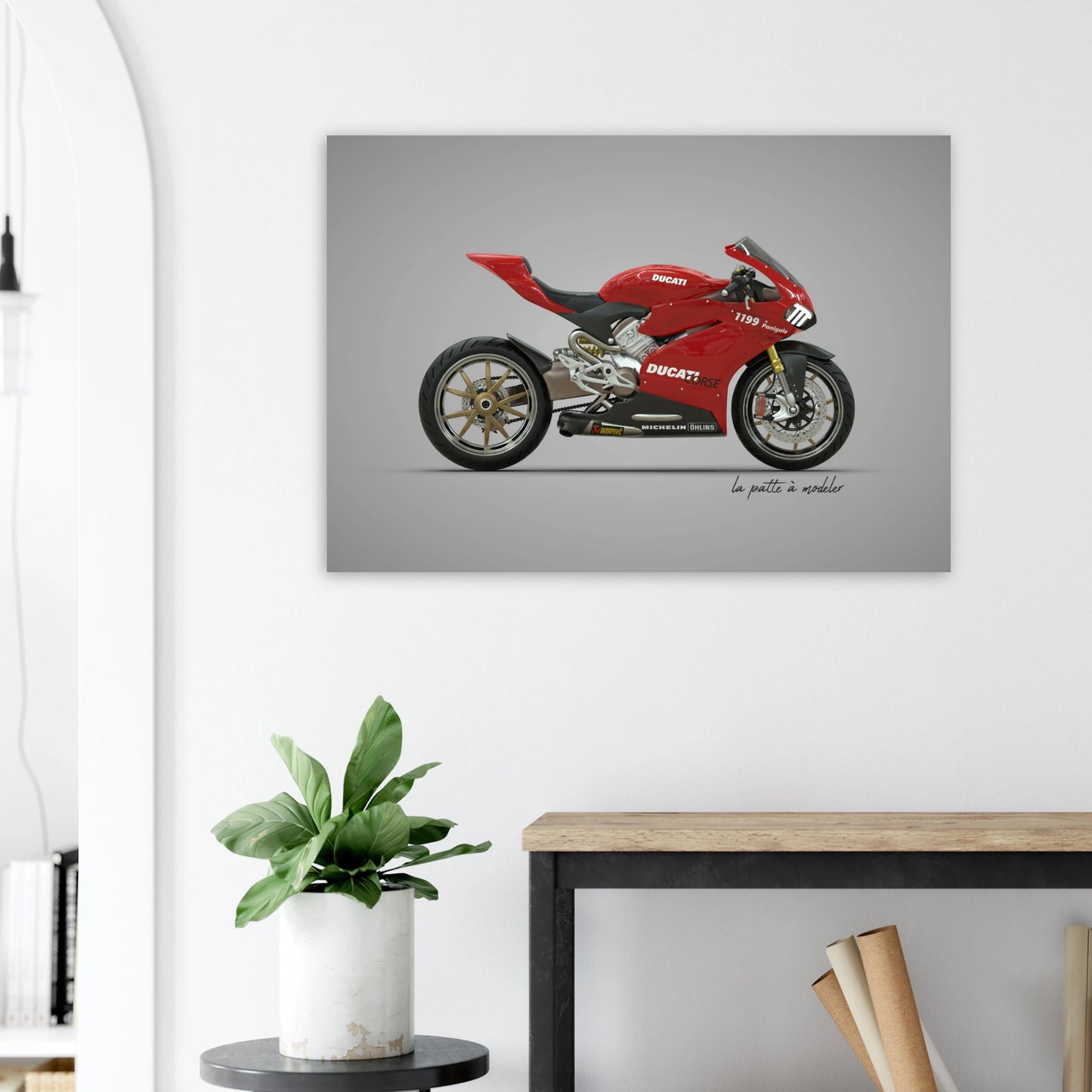 Italian Motorcycle Aluminum Print - Racing Legend Art
