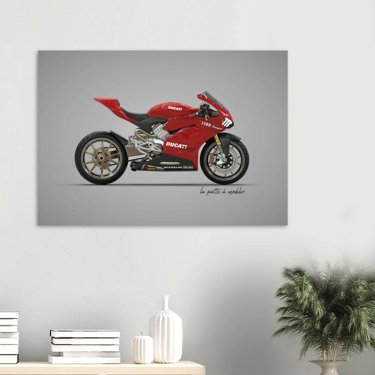 Italian Motorcycle Aluminum Print - Racing Legend Art