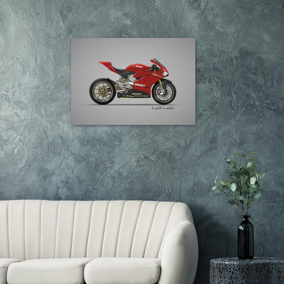 Italian Motorcycle Aluminum Print - Racing Legend Art
