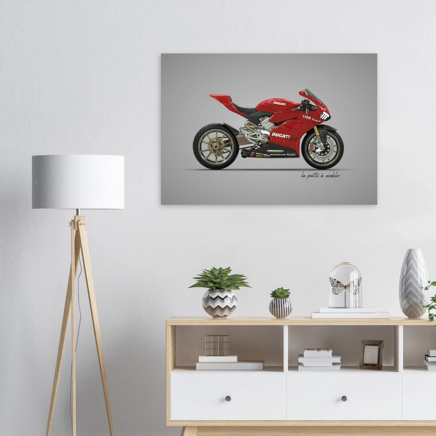 Italian Motorcycle Aluminum Print - Racing Legend Art