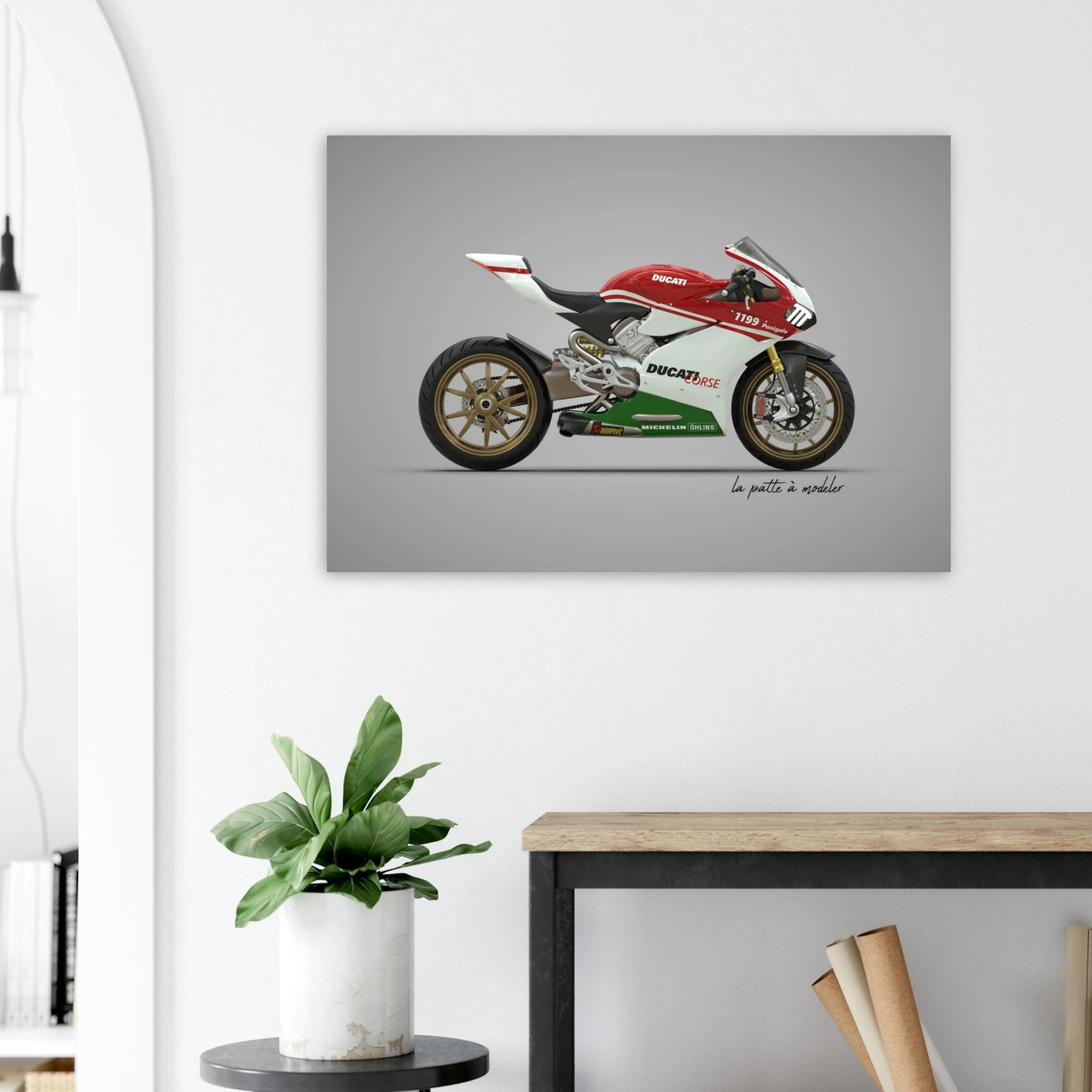 Italian Motorcycle Aluminum Print - Performance Icon Art