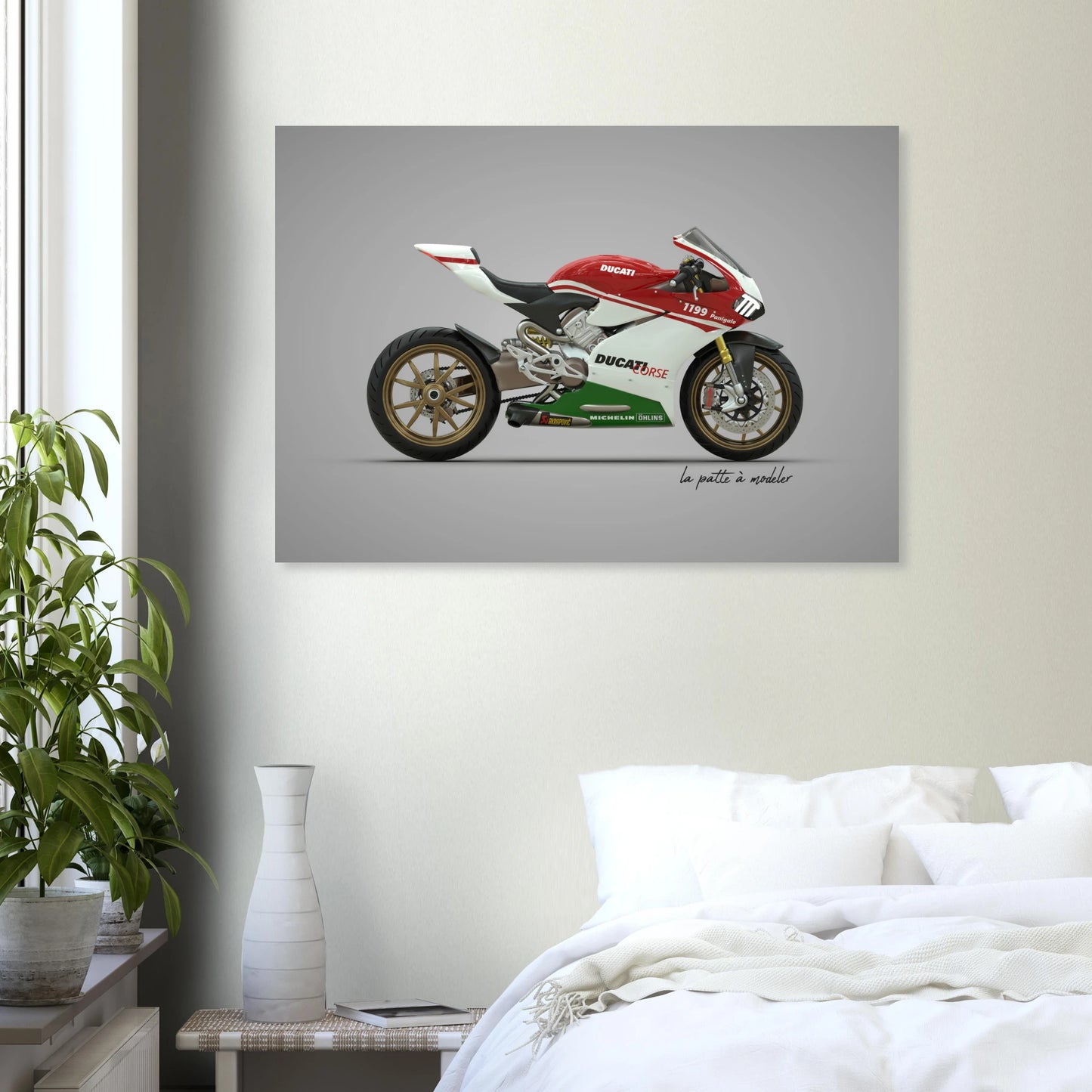 Italian Motorcycle Aluminum Print - Performance Icon Art