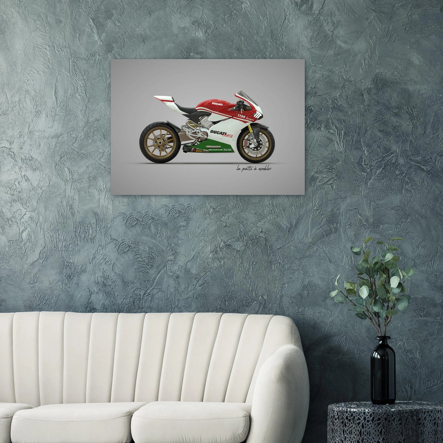 Italian Motorcycle Aluminum Print - Performance Icon Art