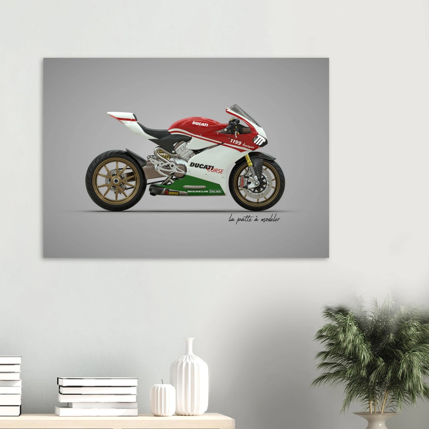 Italian Motorcycle Aluminum Print - Performance Icon Art