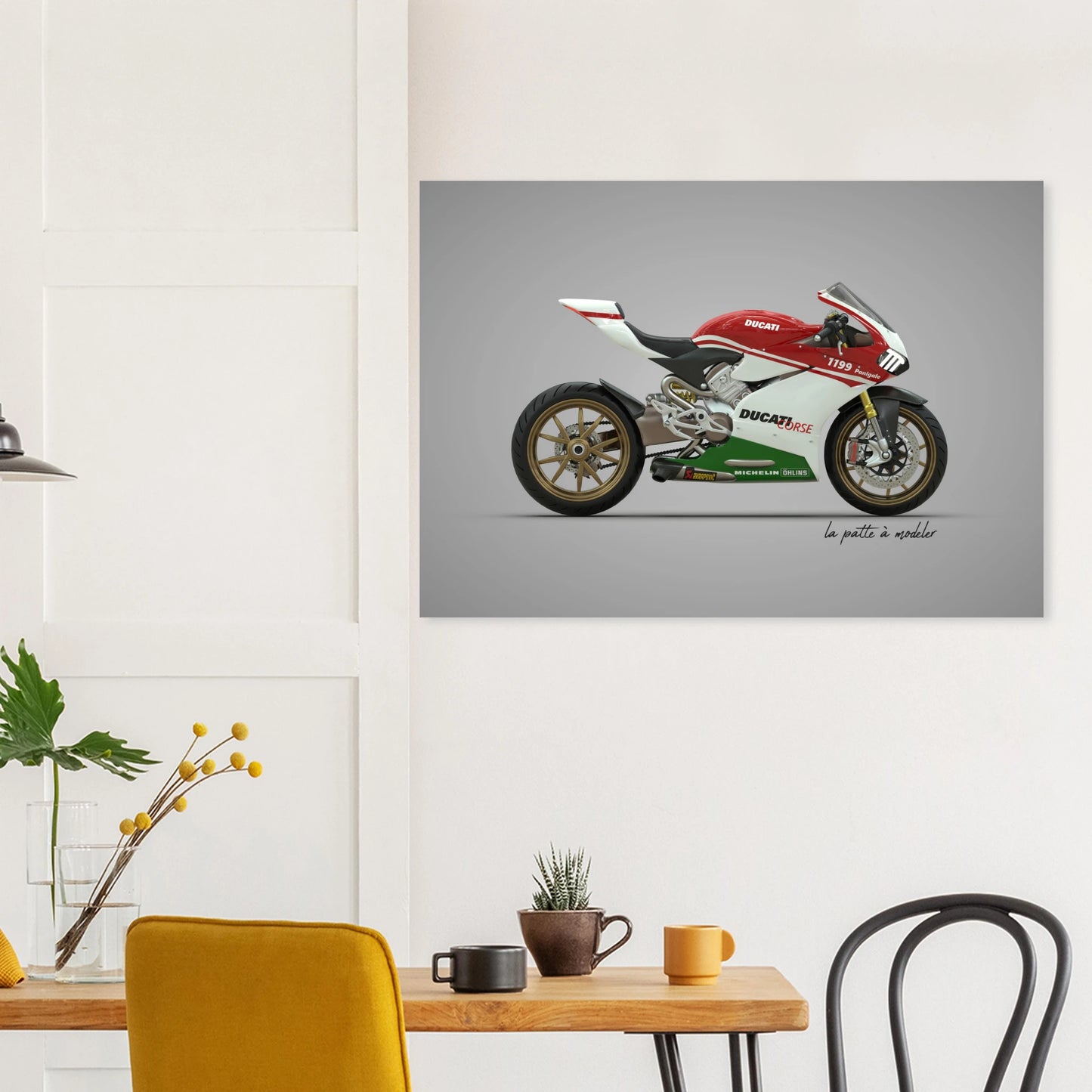Italian Motorcycle Aluminum Print - Performance Icon Art