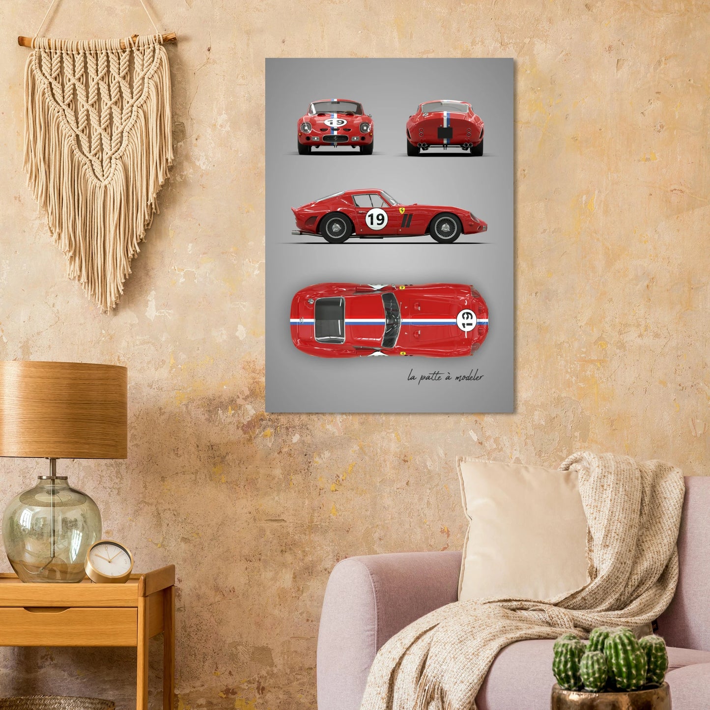 Italian Sports Car Aluminum Print - Classic GT Racing Art