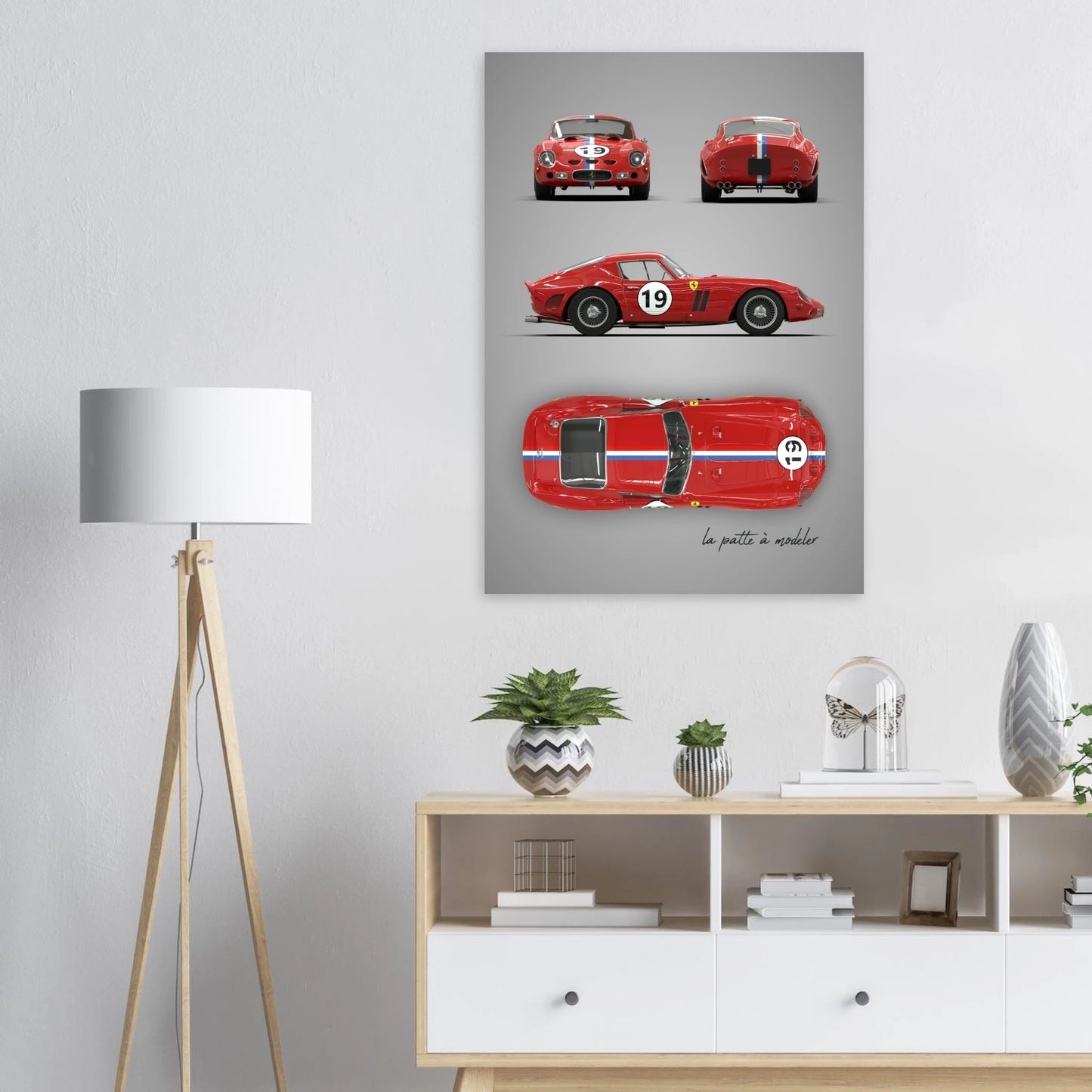 Italian Sports Car Aluminum Print - Classic GT Racing Art